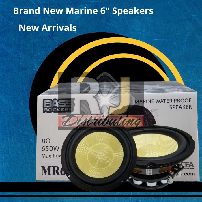 100W max Black 8 Ohms Water resistant 6.5 Speakers
