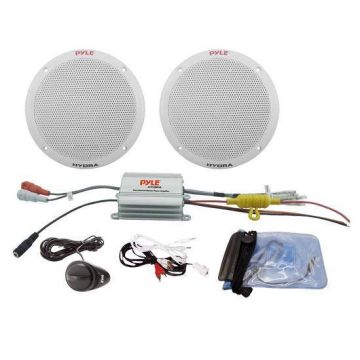 PLMRKT2A 2 Channel Waterproof MP3/iPod Amplified 6.5'' Marine Speaker System
