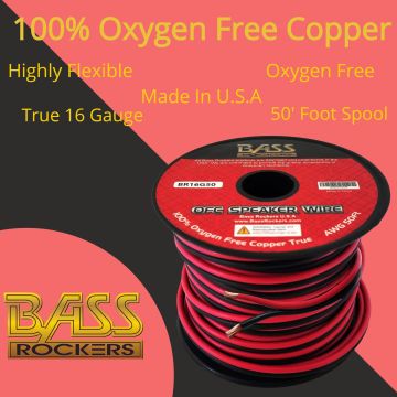 BR16G50 OFC Speaker Wire 16 AWG 50 FT Flexible Cable