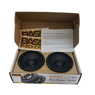 BRM4v2 High Quality 4" Metal basket Mid-range speakers 8 ohms, 100 RMS, 225 W Max Sold as Pair