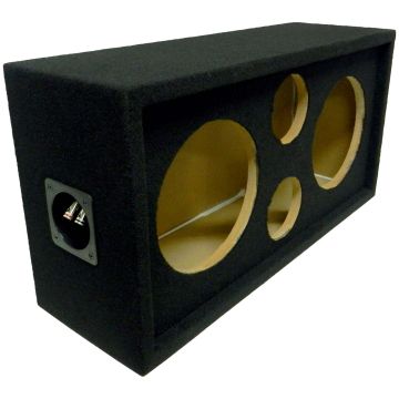 Bass Rockers Speaker Pod 8"/4" Enclosure BOX w/ Spring Terminal (Carpet Finish)