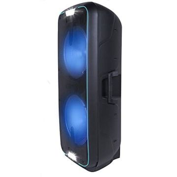 Gemini DUAL 15" ACTIVE LED BATTERY SPEAKER with mic/remote