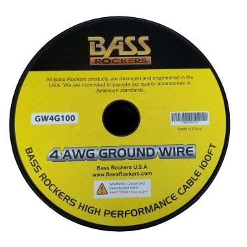 Bass Rockers 4 AWG 100FT Spool Flexible High-Performance Ground Cable Brown Coat