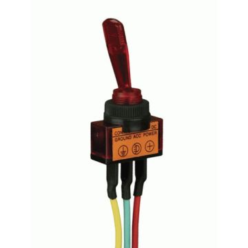 InstallBay IBTSMS 3 Wires Toggle Switch, Mini SPST, Pre-Wired 6" On-On (Single)
