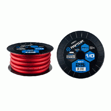 25ft 1/0AWG RED CCA MID-SERIES POWER CABLE