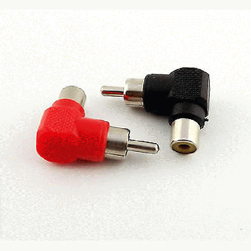 RCA Barrel Connector Mini Right Angle - Package of 10 Pieces
