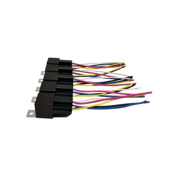 Bass Rockers Single 12V 30/40 Amp 5-Pin SPDT Automotive Relay Wires & Harness Socket (10)