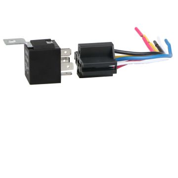 BR 5 Pack 12V 30/40 Amp 5-Pin SPDT Automotive Relay Wires & Harness Socket Set